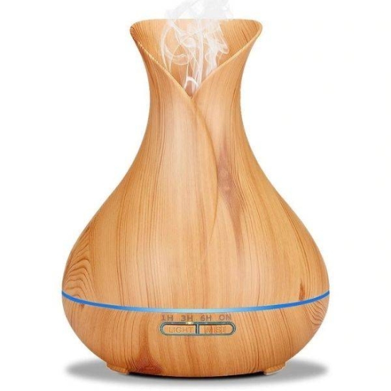 Humidifier Aroma Diffuser Συσκευή για Αρωματοθεραπεία με χρονοδιακόπτη 400ml 217 Μπεζ