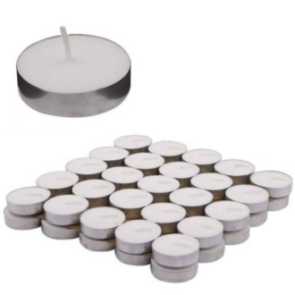 Tealight Candles Κεράκια Ρεσώ 50 τμχ 4 ωρών Καύσης Λευκά