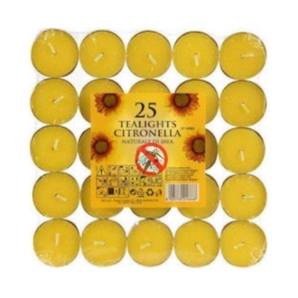 Tealight Candles Κεράκια Ρεσώ 25 τμχ 4 ωρών Καύσης Σιτρονέλα