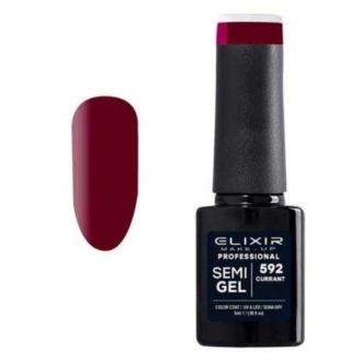 Elixir Professional Semi Gel Ημιμόνιμο Βερνίκι Νυχιών 592 Currant Μπορντώ 5ml