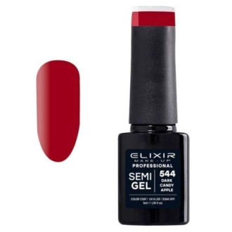 Elixir Professional Semi Gel Ημιμόνιμο Βερνίκι Νυχιών 544 Dark Candy Apple Κόκκινο Βαθύ 5ml