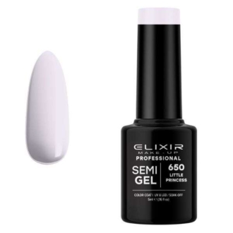 Elixir Professional Semi Gel Ημιμόνιμο Βερνίκι Νυχιών 650 Little Princess Μωβ Λιλά Ανοιχτό 5ml