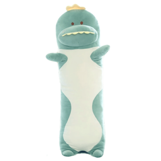 VIP Baby Dolls Stuffed Dino Long Pillow, Λούτρινος Δεινόσαυρος Μαξιλάρι Πράσινο 90cm