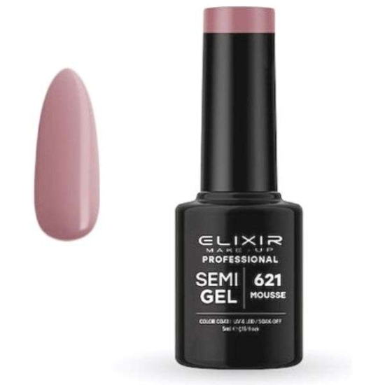 Elixir Professional Semi Gel Ημιμόνιμο Βερνίκι Νυχιών 621 Mousse Ανοιχτόχρωμο Σάπιο Μήλο 5ml