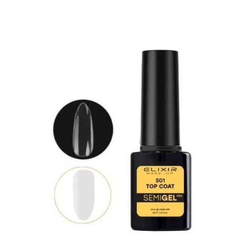 Elixir Professional Semi Gel 501 Top Coat για Ημιμόνιμο Βερνίκι Νυχιών 5ml