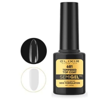 Elixir Professional Semi Gel 681 Tempered Top Coat για Ημιμόνιμο Βερνίκι Νυχιών 5ml