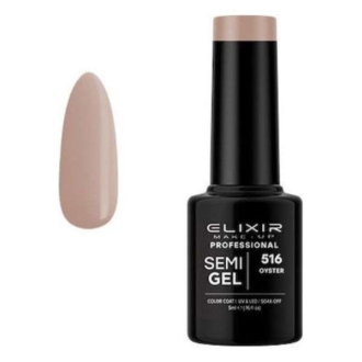 Elixir Professional Semi Gel Ημιμόνιμο Βερνίκι Νυχιών 516 Oyster Απαλό Καφέ Μπεζ 5ml