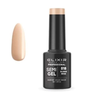 Elixir Professional Semi Gel Ημιμόνιμο Βερνίκι Νυχιών 518 Blonde Beige Ανοιχτόχρωμο Μπεζ 5ml