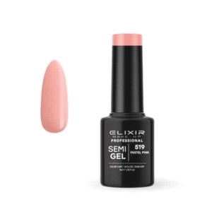 Elixir Professional Semi Gel Ημιμόνιμο Βερνίκι Νυχιών 519 Pastel Pink Ροζ Παστέλ 5ml