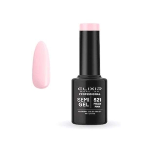 Elixir Professional Semi Gel Ημιμόνιμο Βερνίκι Νυχιών 521 Piggy Pink Ροζ Γουρουνάκι 5ml