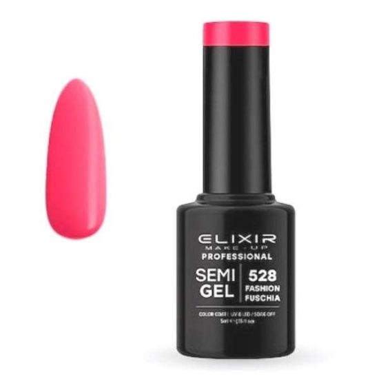 Elixir Professional Semi Gel Ημιμόνιμο Βερνίκι Νυχιών 528 Fashion Fuschia Ροζ Φούξια 5ml