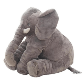 VIP Baby Dolls Stuffed Blue Elephant, Λούτρινος Ελέφαντας Μαξιλάρι Γκρι 50cm