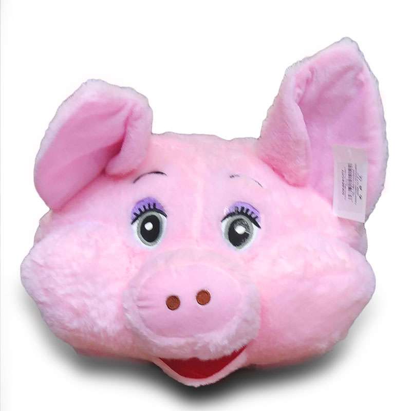 VIP Baby Dolls Stuffed Pig Plush Furry Pillow, Λούτρινο Γουρουνάκι Μαξιλάρι Ροζ 45 x 35cm