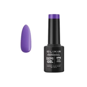 Elixir Professional Semi Gel Ημιμόνιμο Βερνίκι Νυχιών 696 Dark Violet Σκούρο Βιολετί 5ml