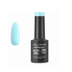 Elixir Professional Semi Gel Ημιμόνιμο Βερνίκι Νυχιών 548 Blizzard Blue Γαλαζογκρί Απαλό 5ml