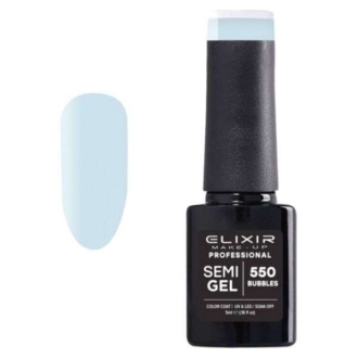 Elixir Professional Semi Gel Ημιμόνιμο Βερνίκι Νυχιών 550 Bubbles Γαλάζιο Μώβ Πολύ Απαλό 5ml