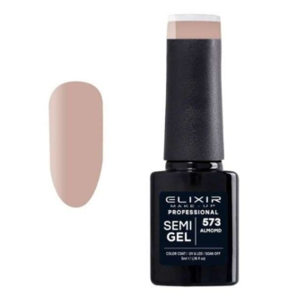 Elixir Professional Semi Gel Ημιμόνιμο Βερνίκι Νυχιών 573 Almond Μπεζ Αμυγδάλου 5ml