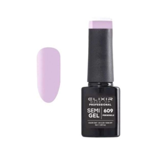 Elixir Professional Semi Gel Ημιμόνιμο Βερνίκι Νυχιών 609 Periwinkle Απαλό Μωβ 5ml