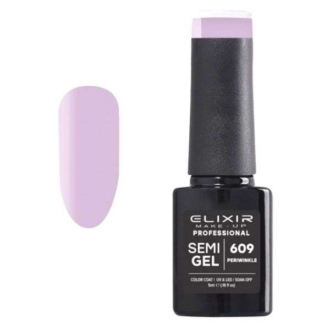 Elixir Professional Semi Gel Ημιμόνιμο Βερνίκι Νυχιών 609 Periwinkle Απαλό Μωβ 5ml