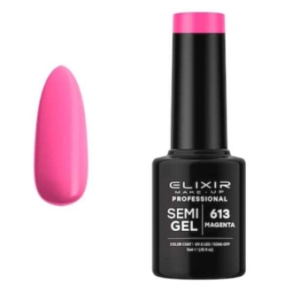 Elixir Professional Semi Gel Ημιμόνιμο Βερνίκι Νυχιών 613 Magenta Ματζέντα 5ml