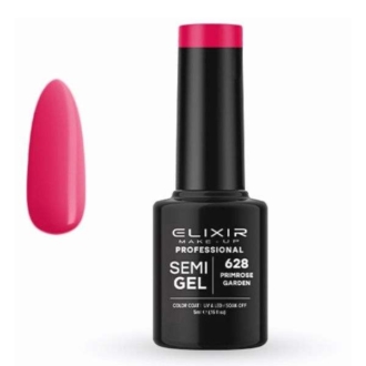 Elixir Professional Semi Gel Ημιμόνιμο Βερνίκι Νυχιών 628 Primerose Garden Ροζ Mατζέντα Φωτεινό 5ml