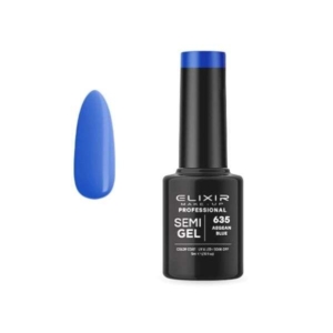 Elixir Professional Semi Gel Ημιμόνιμο Βερνίκι Νυχιών 635 Aegean Blue Μπλε Ωκεανού 5ml