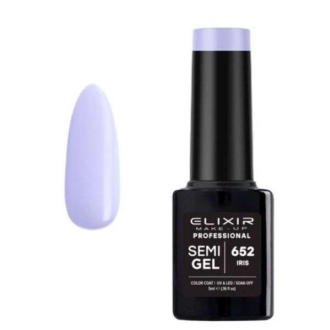 Elixir Professional Semi Gel Ημιμόνιμο Βερνίκι Νυχιών 652 Iris Μωβ Γαλάζιο 5ml