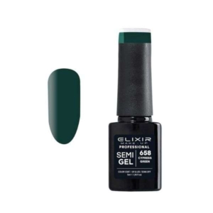 Elixir Professional Semi Gel Ημιμόνιμο Βερνίκι Νυχιών 658 Cypress Green Κυπαρισσί 5ml