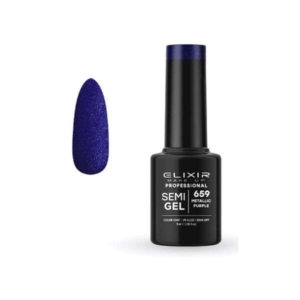 Elixir Professional Semi Gel Ημιμόνιμο Βερνίκι Νυχιών 659 Metallic Purple Μεταλλικό Μωβ Μπλε 5ml