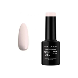 Elixir Professional Semi Gel Ημιμόνιμο Βερνίκι Νυχιών 663 Ice Pink Μπεζ Κρέμα 5ml