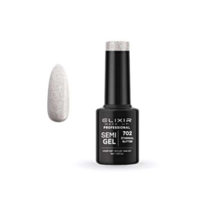 Elixir Professional Semi Gel Ημιμόνιμο Βερνίκι Νυχιών 702 Ethereal Glitter Ασημί Με Πολύχρωμο Shimmer 5ml