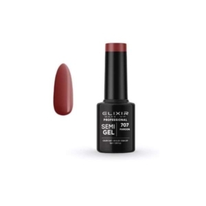 Elixir Professional Semi Gel Ημιμόνιμο Βερνίκι Νυχιών 707 Maroon Κεραμιδί 5ml