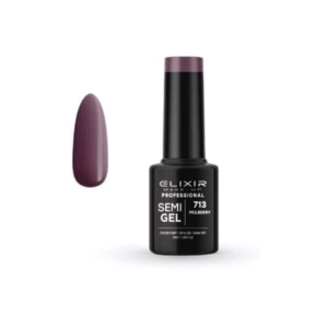 Elixir Professional Semi Gel Ημιμόνιμο Βερνίκι Νυχιών 713 Mulberry Μελιτζανί 5ml