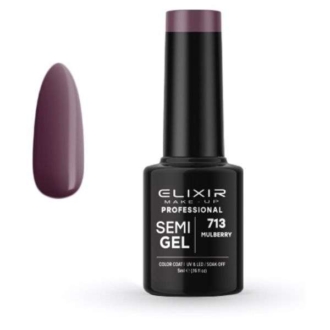 Elixir Professional Semi Gel Ημιμόνιμο Βερνίκι Νυχιών 713 Mulberry Μελιτζανί 5ml