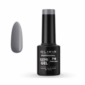 Elixir Professional Semi Gel Ημιμόνιμο Βερνίκι Νυχιών 718 Rare Grey Γκρι 5ml