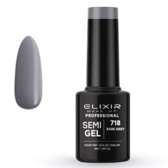 Elixir Professional Semi Gel Ημιμόνιμο Βερνίκι Νυχιών 718 Rare Grey Γκρι 5ml