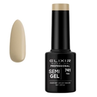 Elixir Professional Semi Gel Ημιμόνιμο Βερνίκι Νυχιών 741 Tea Μπεζ Παστέλ 5ml