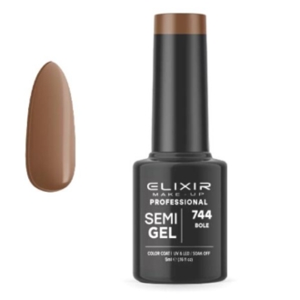 Elixir Professional Semi Gel Ημιμόνιμο Βερνίκι Νυχιών 744 Bole Σοκολάτα Γάλακτος 5ml