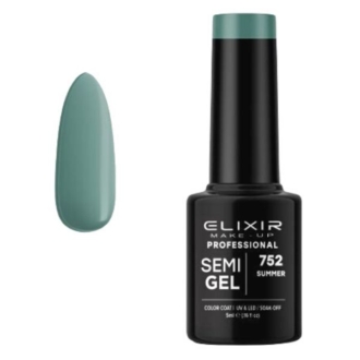 Elixir Professional Semi Gel Ημιμόνιμο Βερνίκι Νυχιών 752 Summer Λαδί Γκρι 5ml