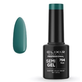 Elixir Professional Semi Gel Ημιμόνιμο Βερνίκι Νυχιών 754 Yale Βεραμάν Γκρι 5ml