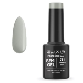 Elixir Professional Semi Gel Ημιμόνιμο Βερνίκι Νυχιών 761 Harbor Grey Ανοιχτόχρωμο Γκρι 5ml