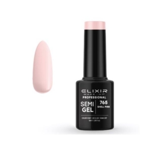 Elixir Professional Semi Gel Ημιμόνιμο Βερνίκι Νυχιών 765 Shell Pink Ροζ Μπεζ Nude 5ml