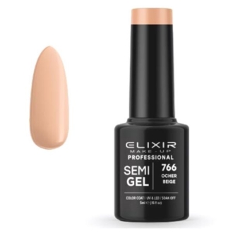 Elixir Professional Semi Gel Ημιμόνιμο Βερνίκι Νυχιών 766 Ocher Beige Μπεζ που Πορτοκαλίζει 5ml