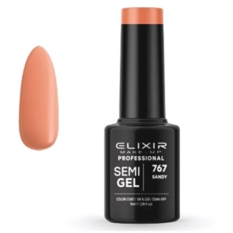 Elixir Professional Semi Gel Ημιμόνιμο Βερνίκι Νυχιών 767 Sandy Πορτοκαλί ώχρα 5ml