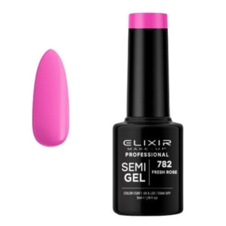 Elixir Professional Semi Gel Ημιμόνιμο Βερνίκι Νυχιών 782 Fresh Rose Ροζ Έντονο Φωτεινό 5ml