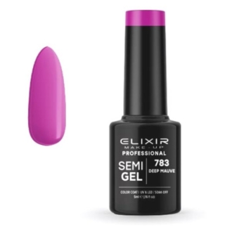 Elixir Professional Semi Gel Ημιμόνιμο Βερνίκι Νυχιών 783 Deep Mauve Μωβ Έντονο Φωτεινό 5ml