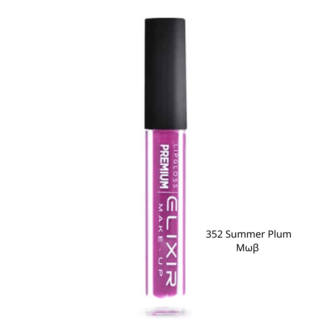 Elixir Premium Liquid Lipgloss 352 Summer Plum Μωβ 5ml