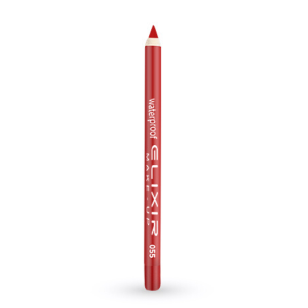 Elixir Waterproof Lip Pencil Μολύβι Χειλιών Αδιάβροχο 1,4gr 055 Burgundy Κόκκινο Βυσσινί