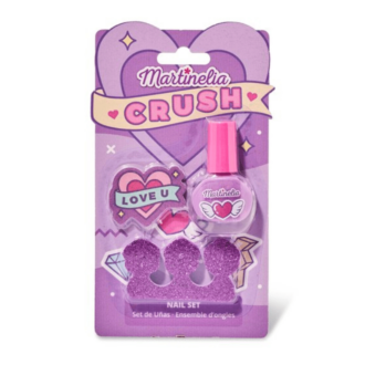 Martinelia Crush Nail Set - Βερνίκι 4ml, Λίμα Νυχιών & Διαχωριστή δακτύλων Μώβ