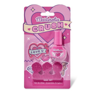 Martinelia Crush Nail Set - Βερνίκι 4ml, Λίμα Νυχιών & Διαχωριστή δακτύλων Ροζ